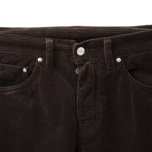 Carhartt WIP Newel Pant Dark Umber RInsed I027232_0W5_02 Degli Uberti